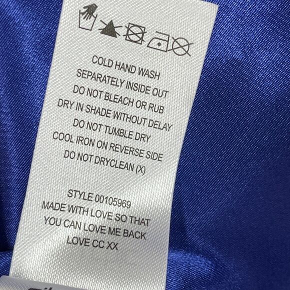 City Chic Women's Dress Size L 20 Blue Strapless Spaghetti Straps NWOT - Picture 11 of 11